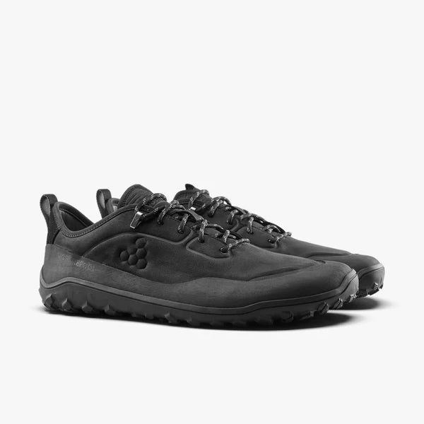 Vivobarefoot Mens Tracker Leather Low, Obsidian